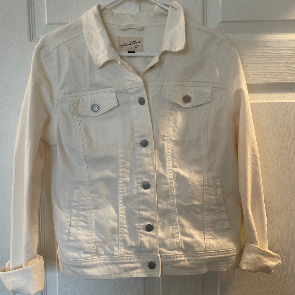White jean jacket